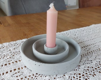 Candlestick concrete, round