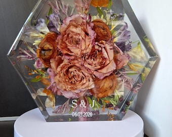 Brautstrauß für immer in Hexagon