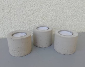 Beton-Teelichthalter