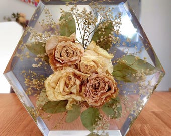 Brautstrauß für immer in Hexagon