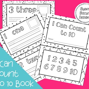 I Can Count to 10 Printable Preschool Math Activity Book