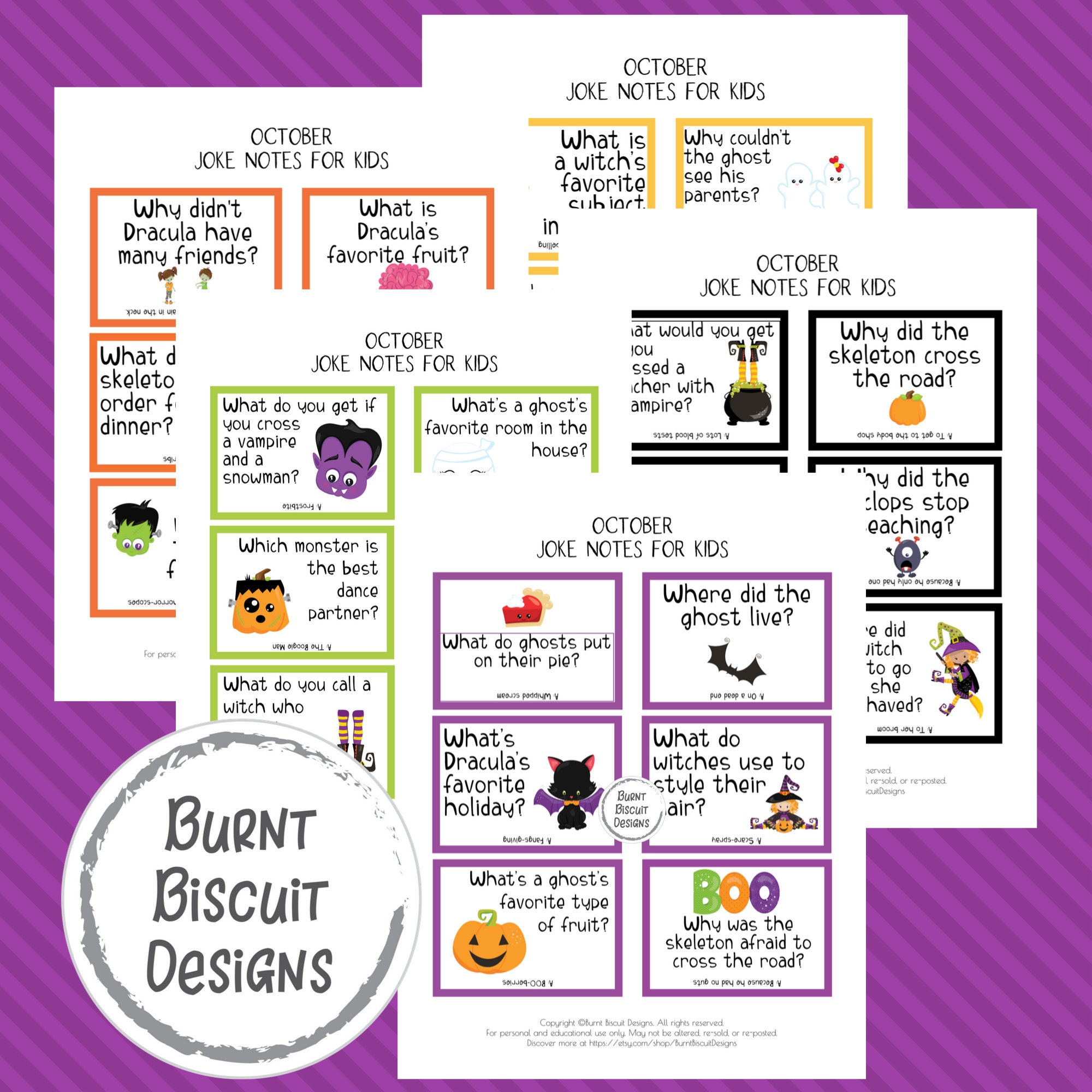 Halloween Lunch Box Jokes Printable - Etsy