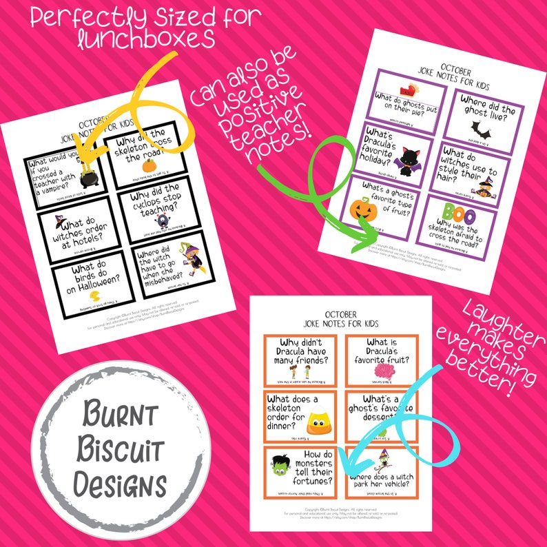 Halloween Lunch Box Jokes Printable - Etsy