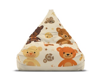 Bear Heaven, Bean Bag Chair Cover, Children's bean bag cover, bean bag for kids, teddy bears, bean bag chair, cozy bean bag