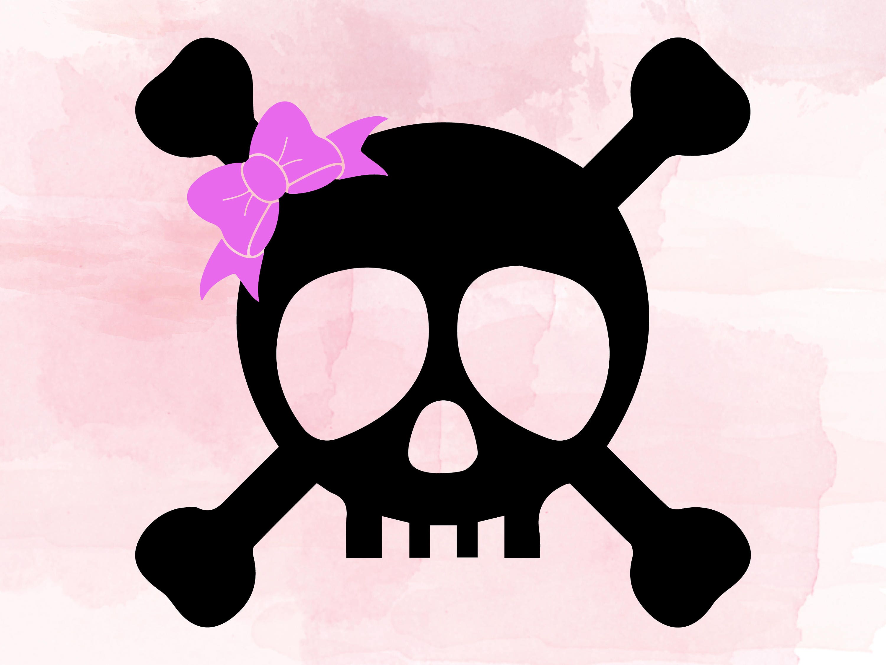 Download Halloween SVG Skull Skull Bow SVG girly skull girl | Etsy