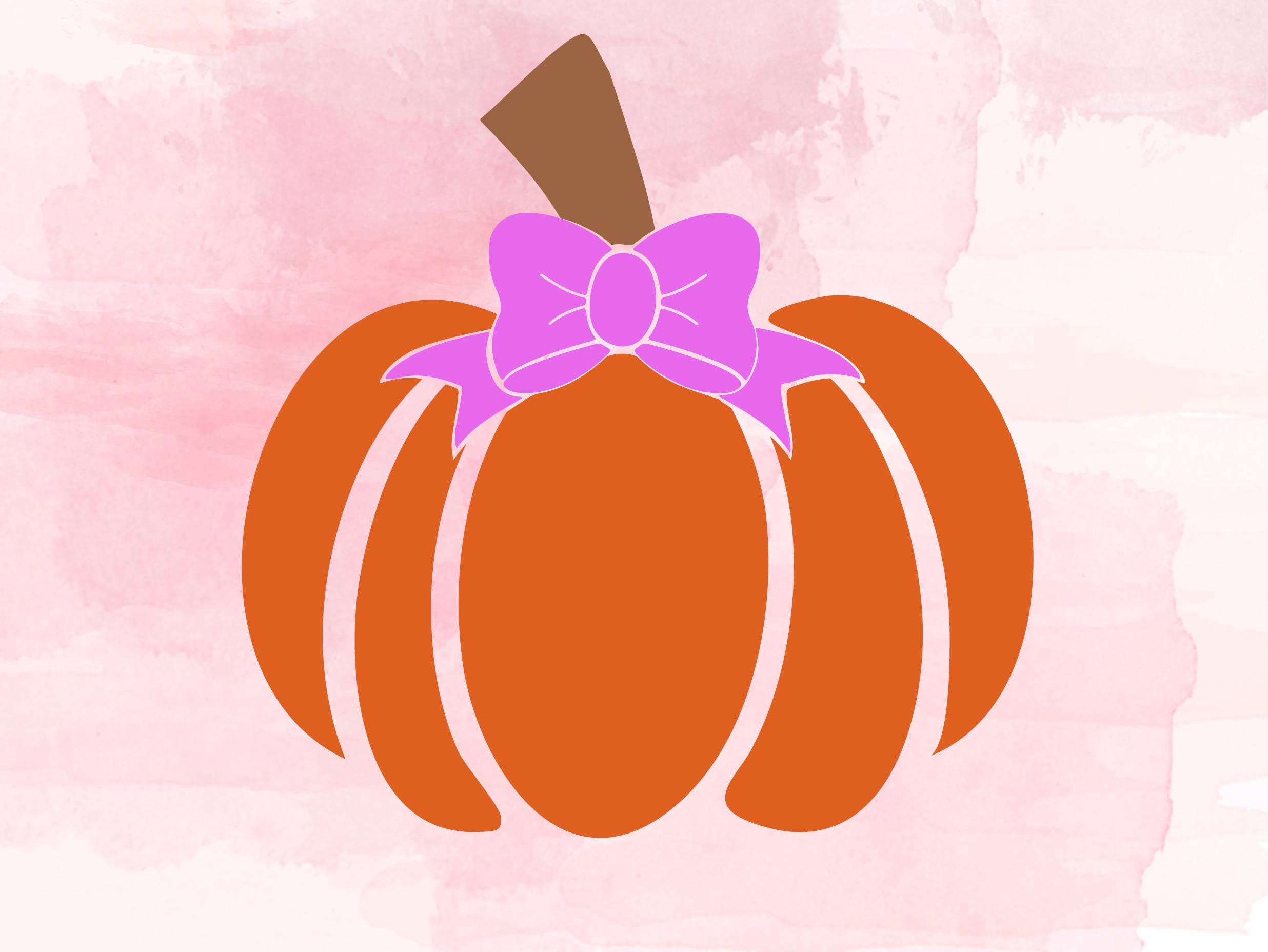Download Pumpkin Cut File Halloween cut file cute Pumpkin SVG bow ...