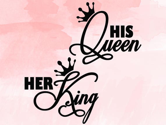 King Queen Digital Download | Card Suits | His Queen Her King Decal SVG  Files | Png files | Jpeg files | Dxf file |Digital Download 