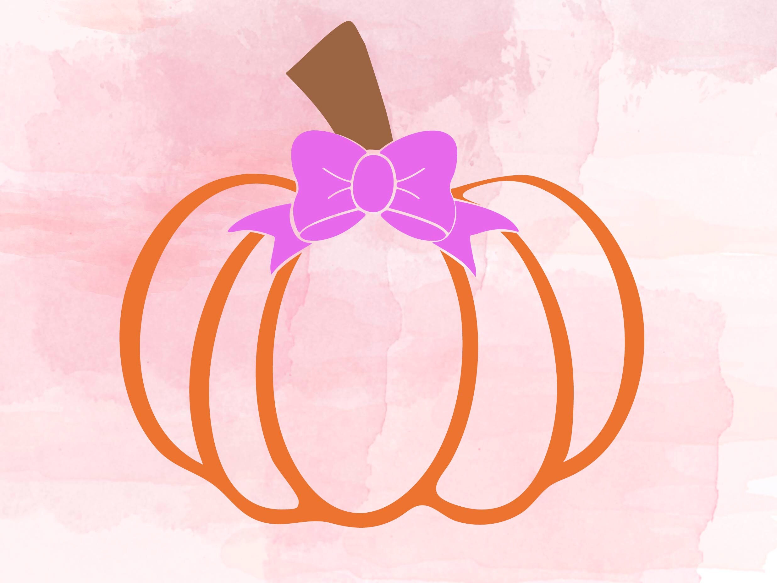 Download Pumpkin Cut File Halloween cut file cute Pumpkin SVG bow ...