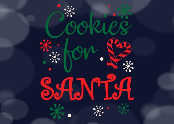 Download Cookies For Santa Svg Santas Cookies Svg Christmas Svg Etsy PSD Mockup Templates