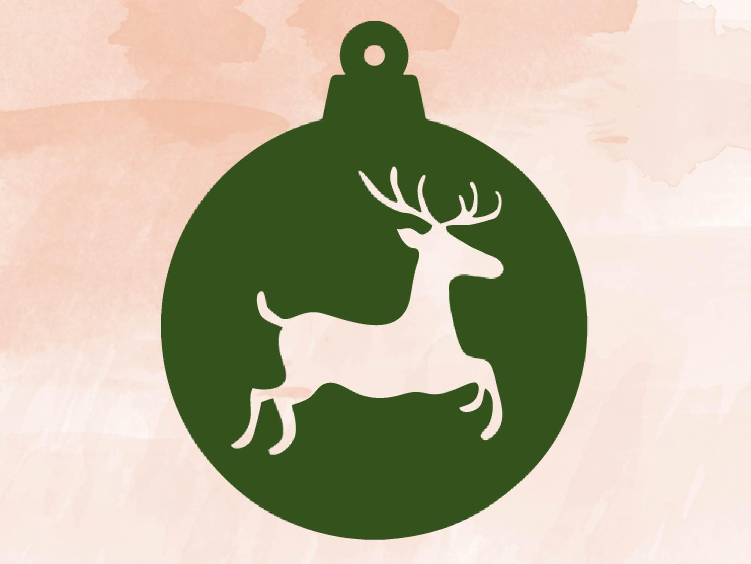 Download Christmas reindeer ornament svg Christmas SVG Cut files | Etsy