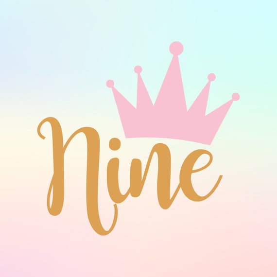 Download Nine Birthday Svg Nine Birthday Cut File 9th Birthday Svg Etsy