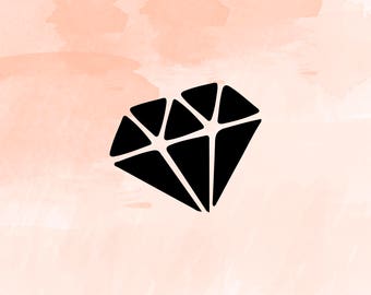 Diamond Svg, Diamond cut file, Diamond Clipart, Diamond DXF, Diamond Silhouette, Diamond Cricut, Engagement SVG Files, diamond svg file