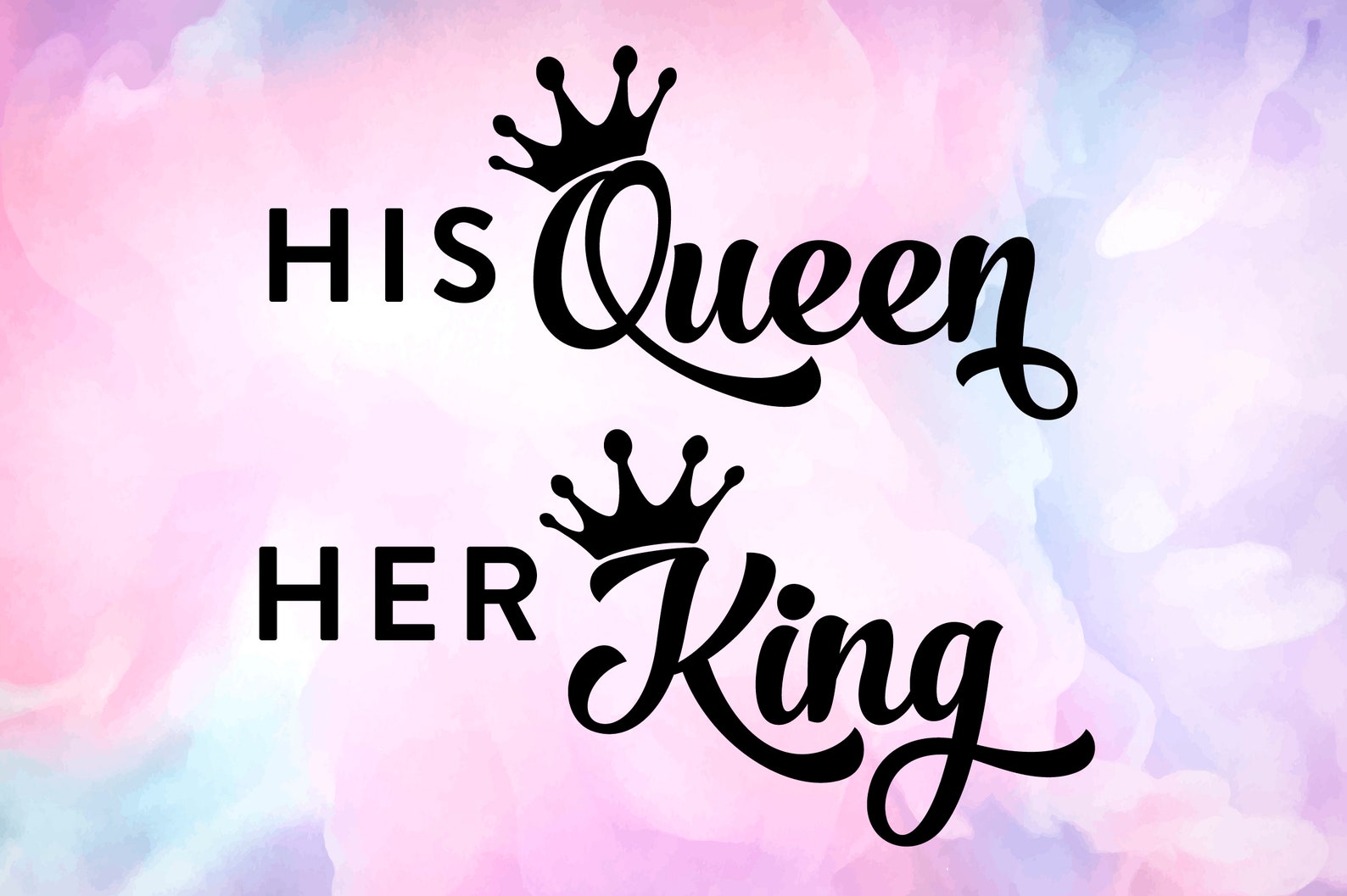 Her King Svg His Queen Svg King And Queen Svg Couple Svg Etsy Hong Kong