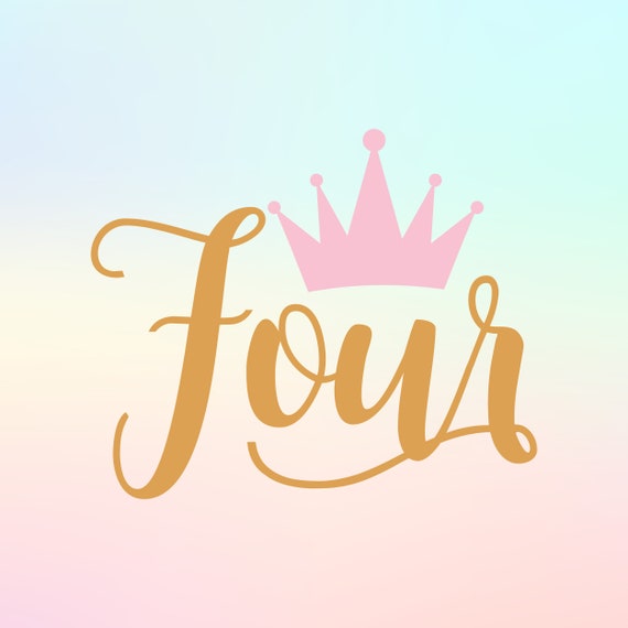 Download Fourth Birthday Svg Fourth Birthday Cut File 4th Birthday Etsy