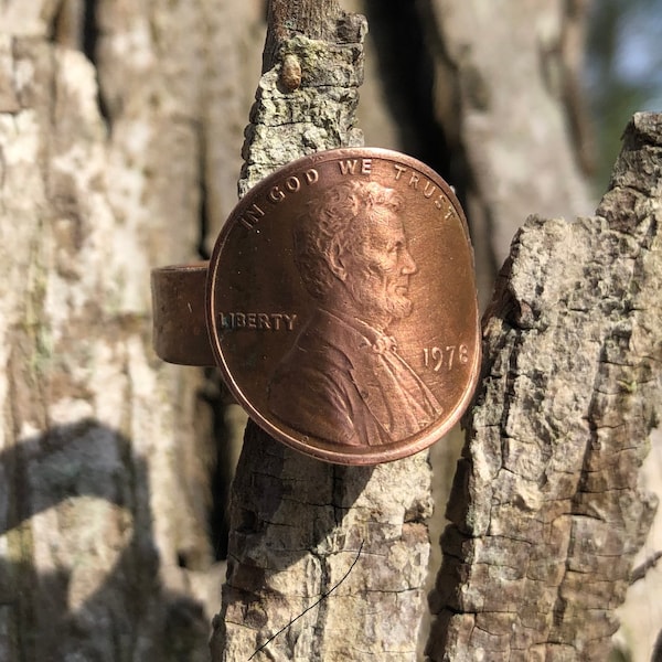 Hand made Penny Ring | Coin Ring | Copper Jewelry Gift for Her | Friendship Ring | Bachelorette Party or Anniversary Ring | Graduation Gift