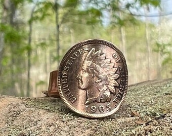 Indian Head Penny hand made ring, penny ring - Jewelry gift for her, gift for him, anniversary gift, bachelorette party, or graduation gift