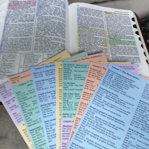 Missionary Scripture List Stickers - NEW Preach My Gospel update