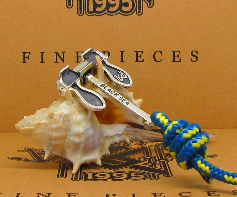 Sailor Bracelet Anchor Jewelry Nautical Jewellery Boating Surf 925 Sterling Silver Anchor Blue Marititime Cord Adjustable Unisex Bracelet