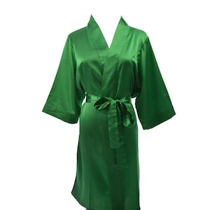Emerald Green Robe | Green Bridesmaid  Robes | Emerald Bridesmaid Robes for Bridal Party | Getting ready Bridal Robes | Emerald Robes