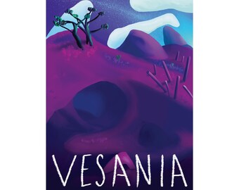 Astroneer Vesania Print, Travel-Style Poster