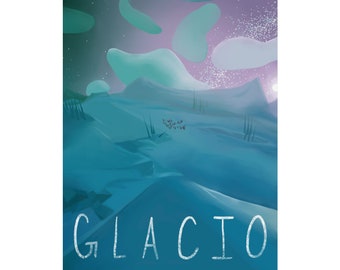 Astroneer Glacio Landscape Print