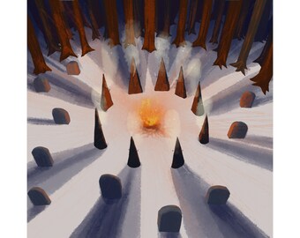 A Dark Congregation Matte Print