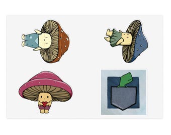 Mushroom Pals Sticker Sheet
