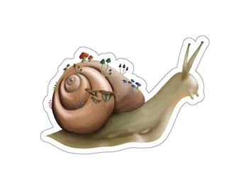 Mushroom Snail Sticker