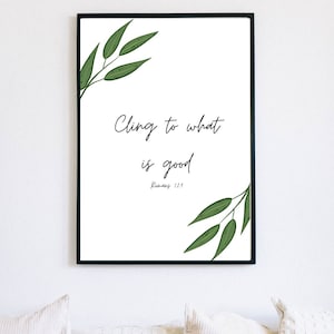 Romans 12:9 Scripture Printable Wall Decor