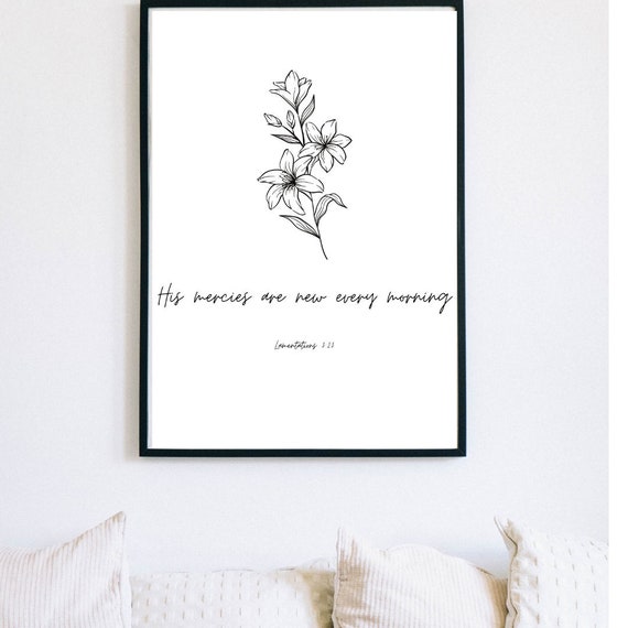 Lamentations 3:23 Scripture Printable | Etsy