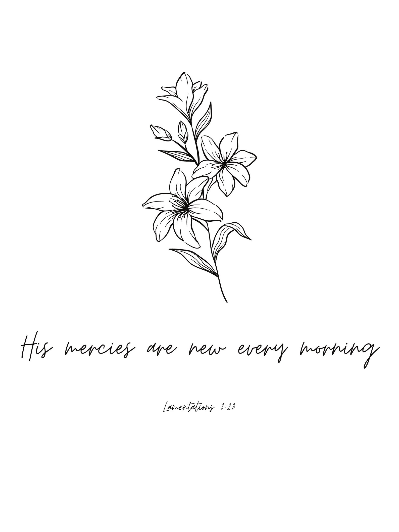 Lamentations 3:23 Scripture Printable - Etsy
