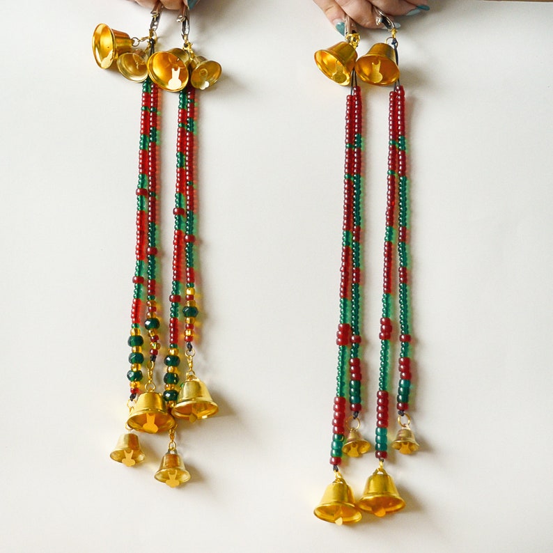 Christmas horse tack mane rhythm beads Costume for horse 2 pair ornaments mane and tail for draft pony Equine bling Jewelry clip mane