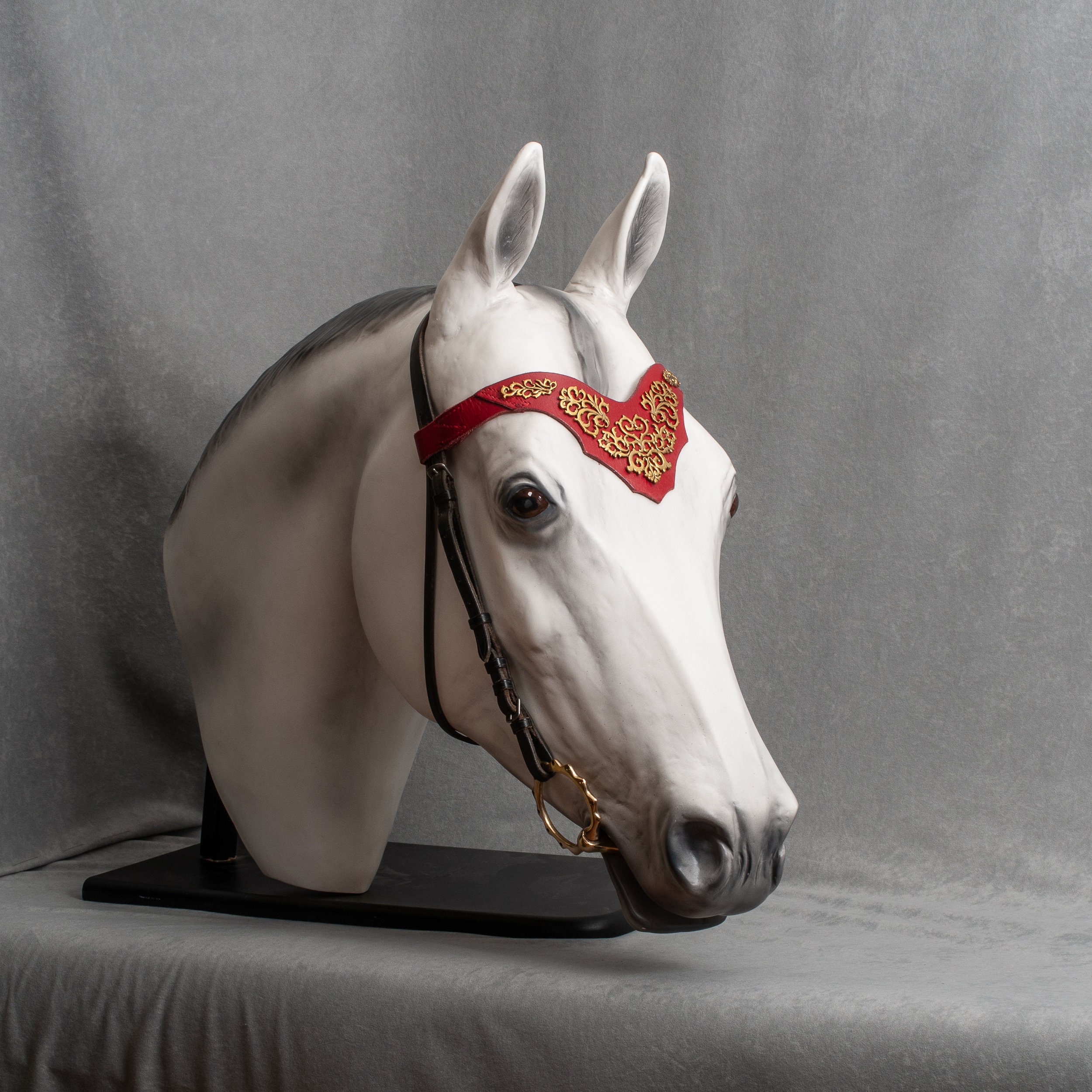 Red wedding browband for horses pony draft brow band Horse Etsy