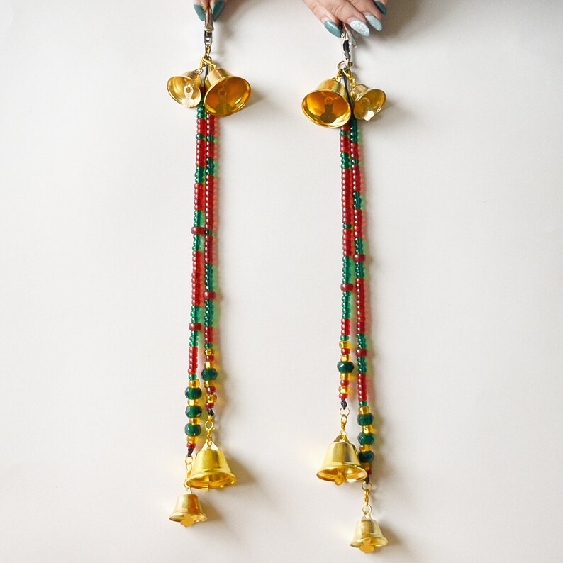 Christmas horse tack mane rhythm beads Costume for horse 2 pair ornaments mane and tail for draft pony Equine bling Jewelry clip mane