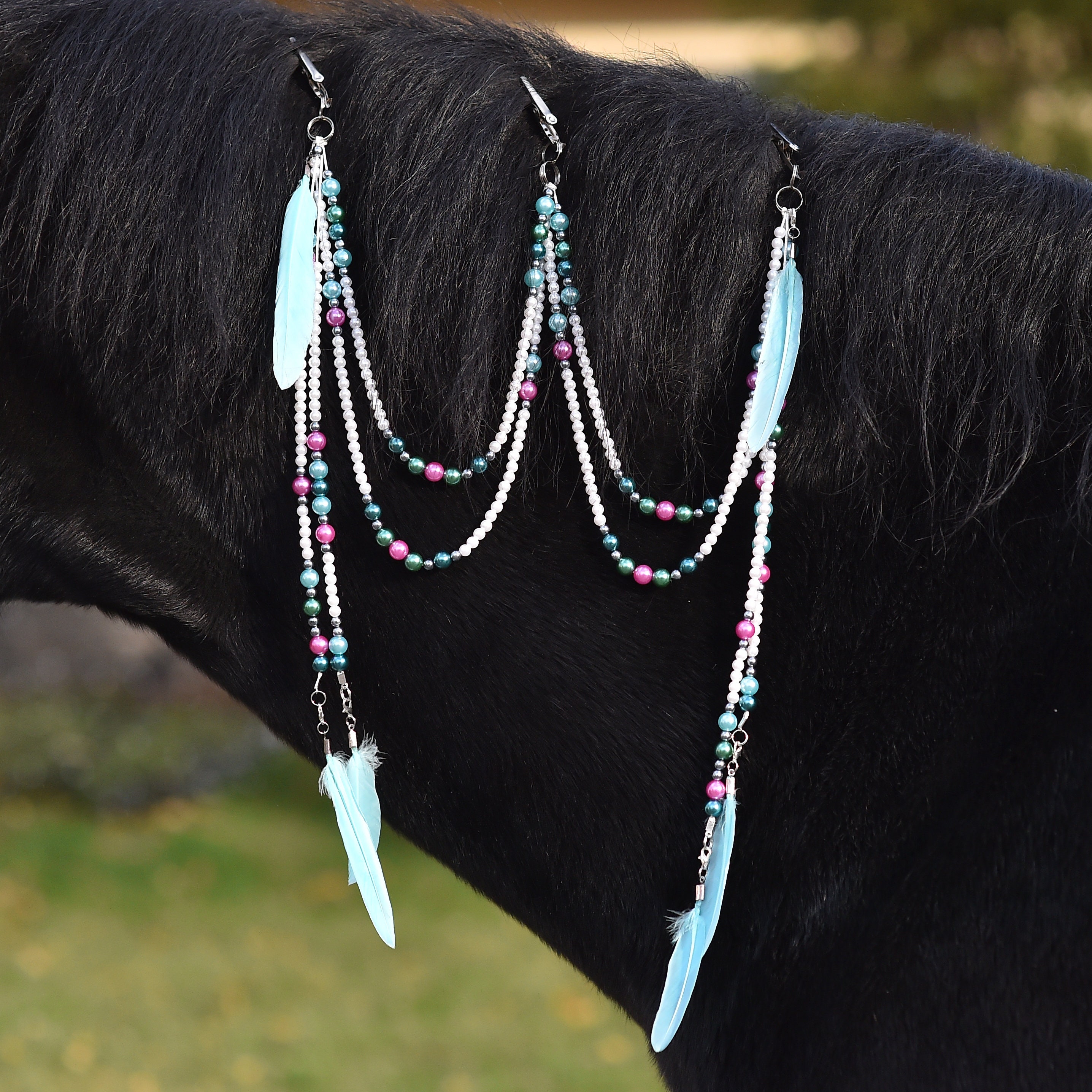 Easter horse mane extension jewelry feathers Pony mane and Etsy