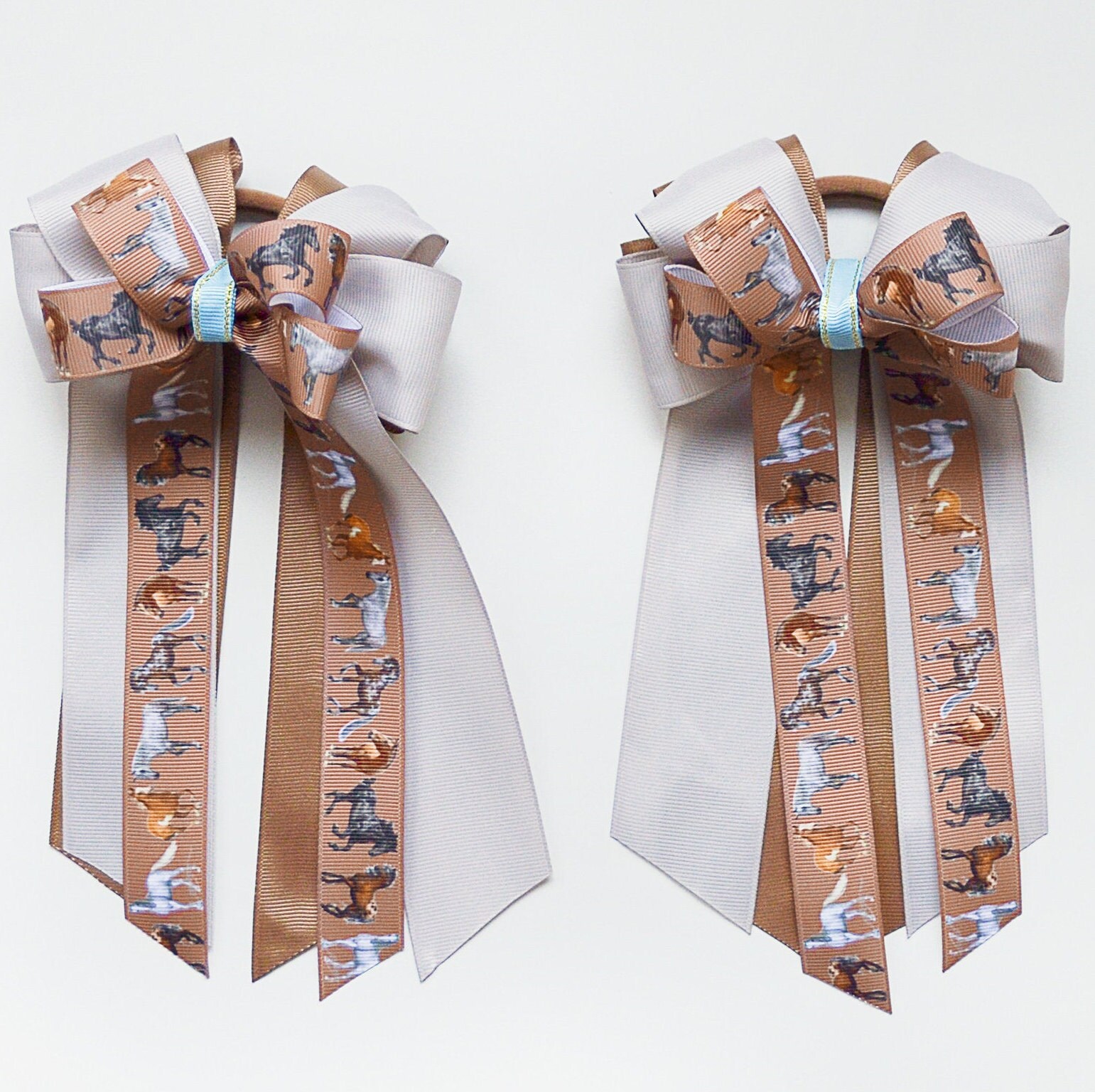 White horse show bows Handmade equestrian hair bows with Etsy