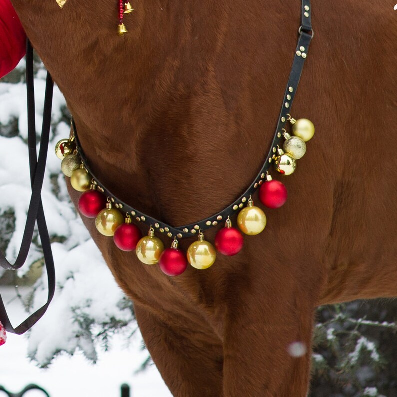Christmas horse tack breast collar. Christmas costume for Etsy