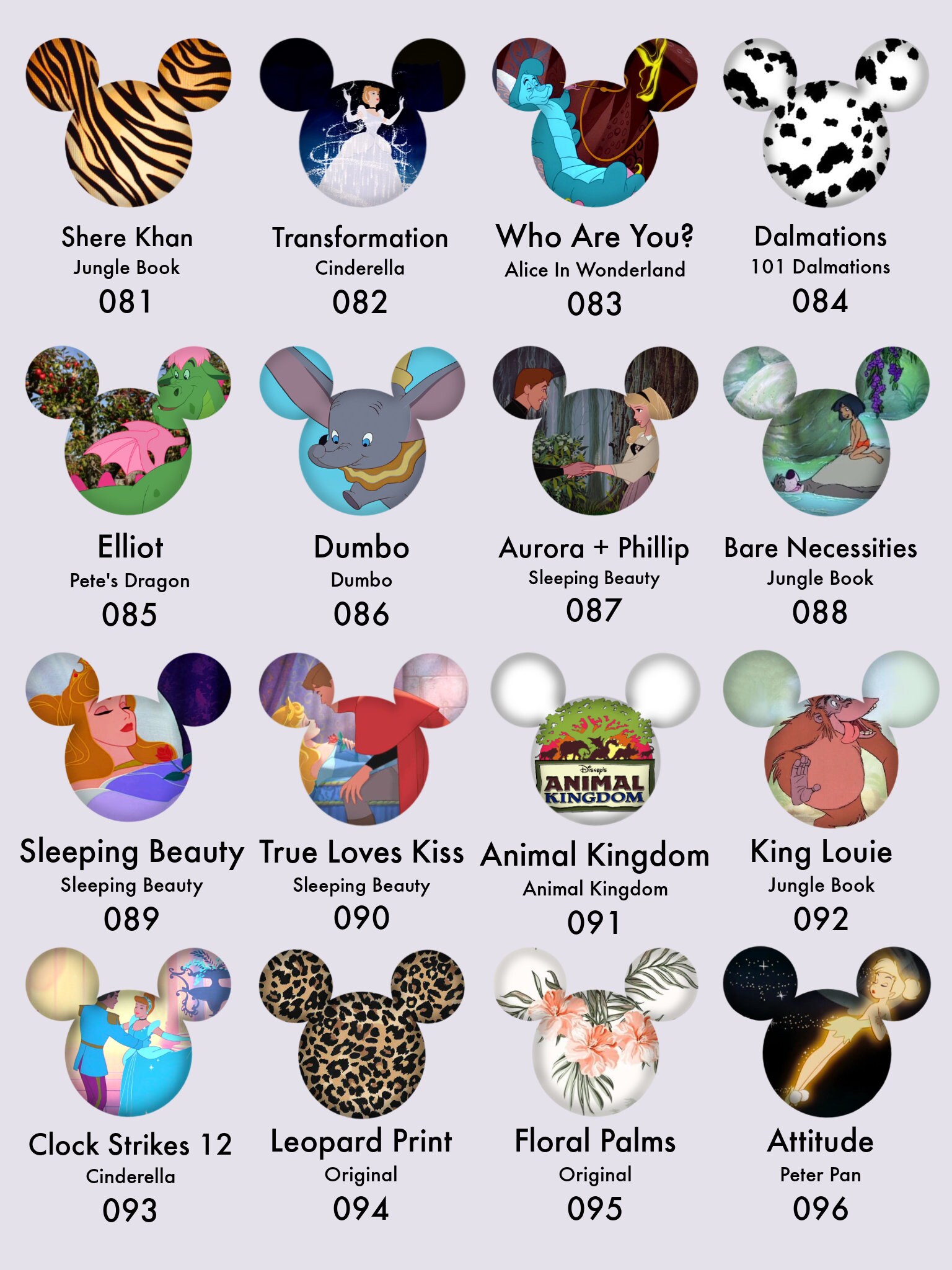 Mickey Sticker Pack Assorted Mickey Head Stickers Disney Etsy