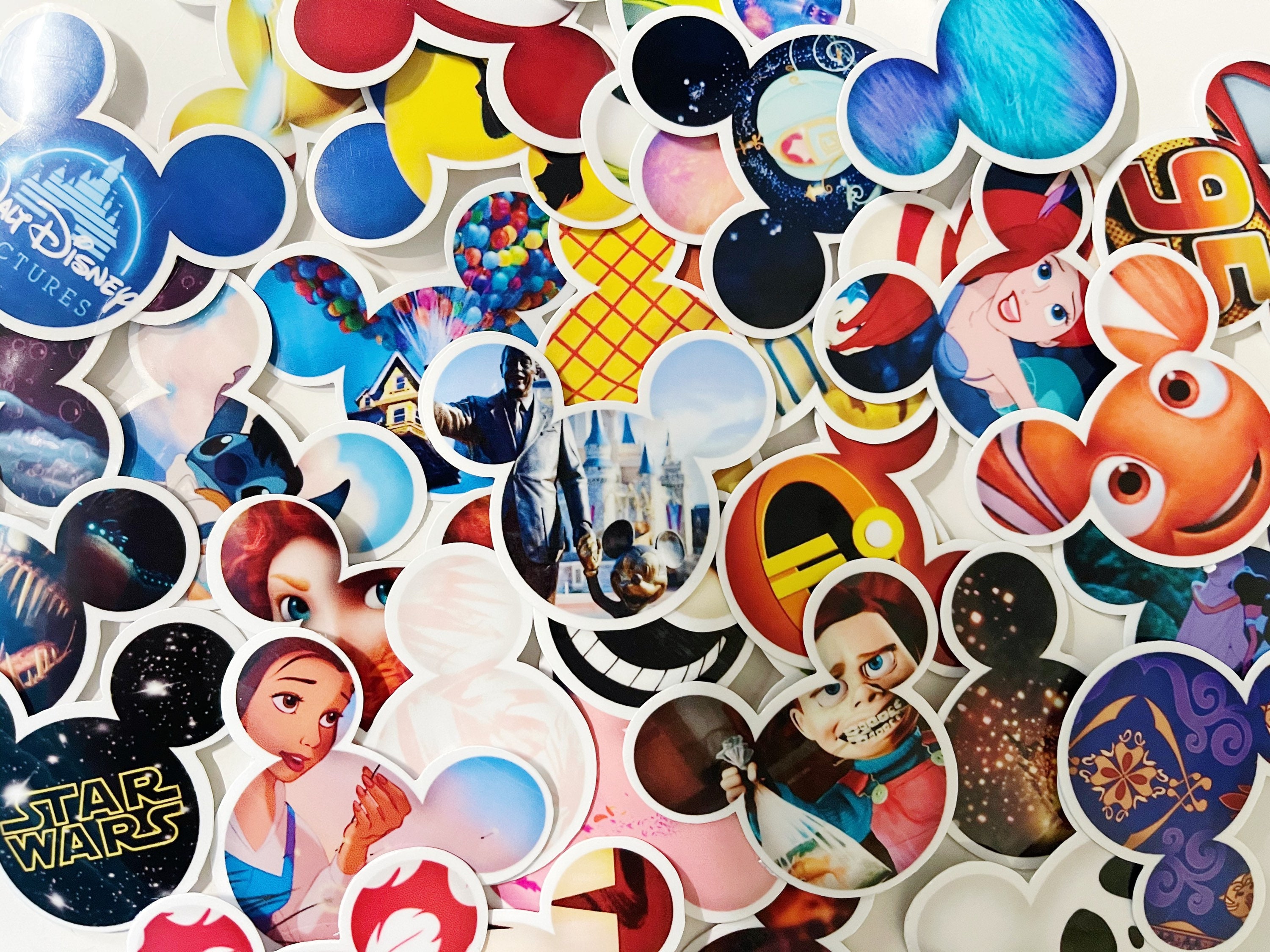 Mickey Sticker Pack Assorted Mickey Head Stickers Disney Etsy