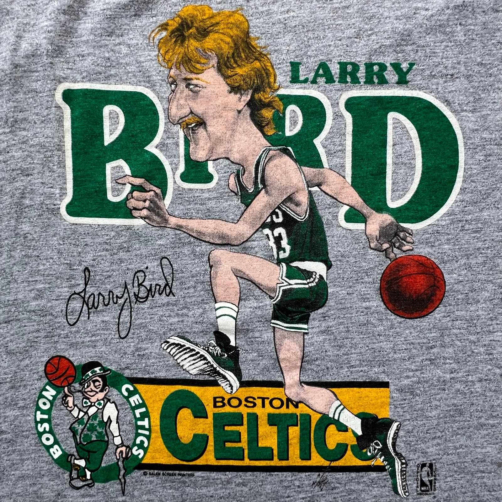 Vintage Larry Bird Celtics T-shirt: 80s NBA Cartoon Tee, Single