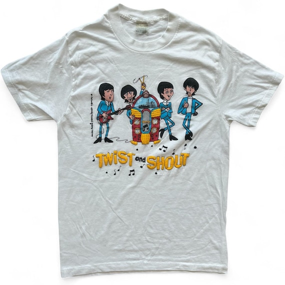 Vintage 80s Beatles Twist and Shout T-shirt: Single Stitch Band