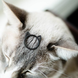 Cat Ears Ring 2-Pack Jewelry Gift for Her and Cat Lovers Simple and Minimalist Black