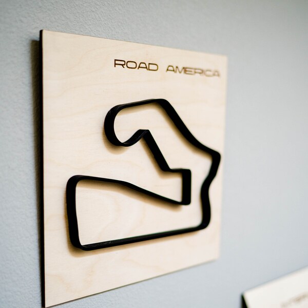 Road America Race Track Wall Decor or Art Car Gift for Him or Her | Car Enthusiasts | Porsche Honda BMW Racing Mancave Formula 1