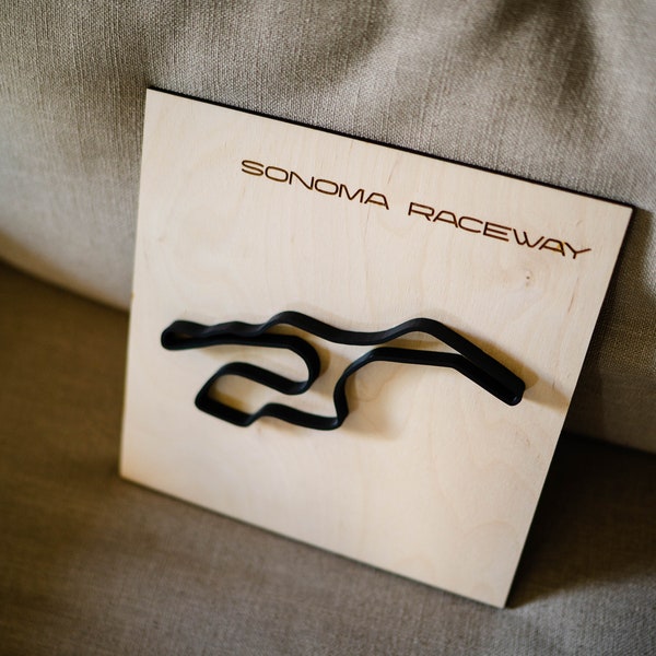 Sonoma Race Track Wall Decor Art Car Gift for Him | Car Enthusiasts | Porsche Honda BMW Racing Mancave Formula 1