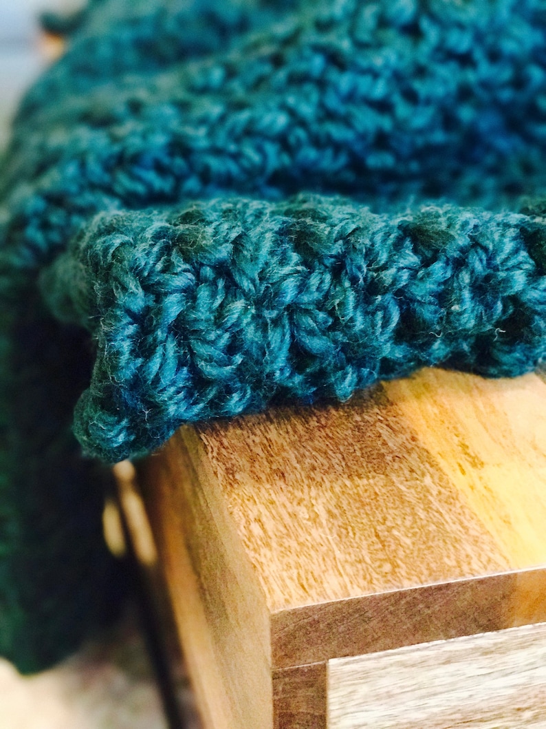 Chunky Braided Yarn Cozy Winter Blanket Etsy