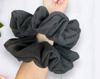 Coletero vaquero orgánico sin plástico XL de gran tamaño hecho a mano con un elástico interior de caucho natural y algodón, no poliéster