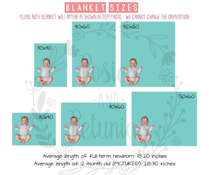 perfect baby shower gift floral baby girl photo prop Track baby/'s growth customized with names Twins Personalized Baby Month Blanket