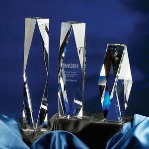 Crystal Prestige Recognition Award Engraved and Personalized