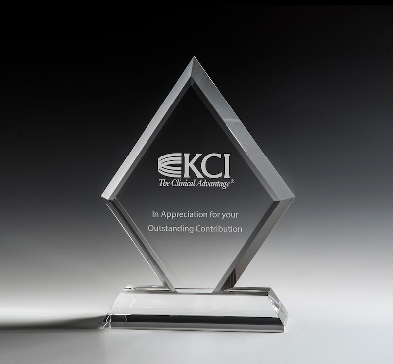 Crystal Grand Diamond Engraved Recognition Award Personalized CGDM508