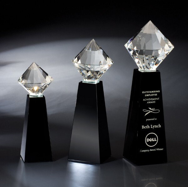 Crystal Brilliant Recognition Award Engraved and Personalized Etsy